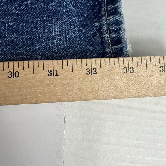 Zara Jeans Women's 31x33* High Rise Wide Leg Blue Faded Cotton Denim Tag 8 - Picture 12 of 16